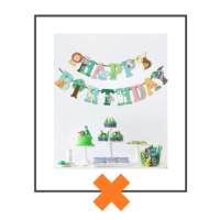 Papieren slinger Happy Birthday Little Jungle